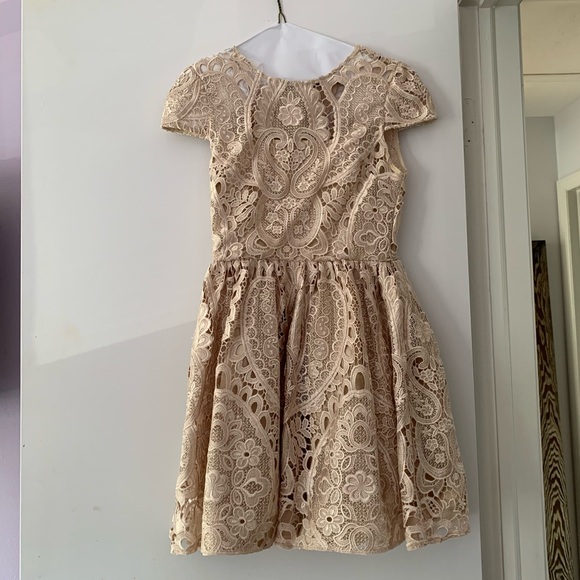 Alice and Olivia lace bridal fit and flare dress size 0 - Picture 3 of 5